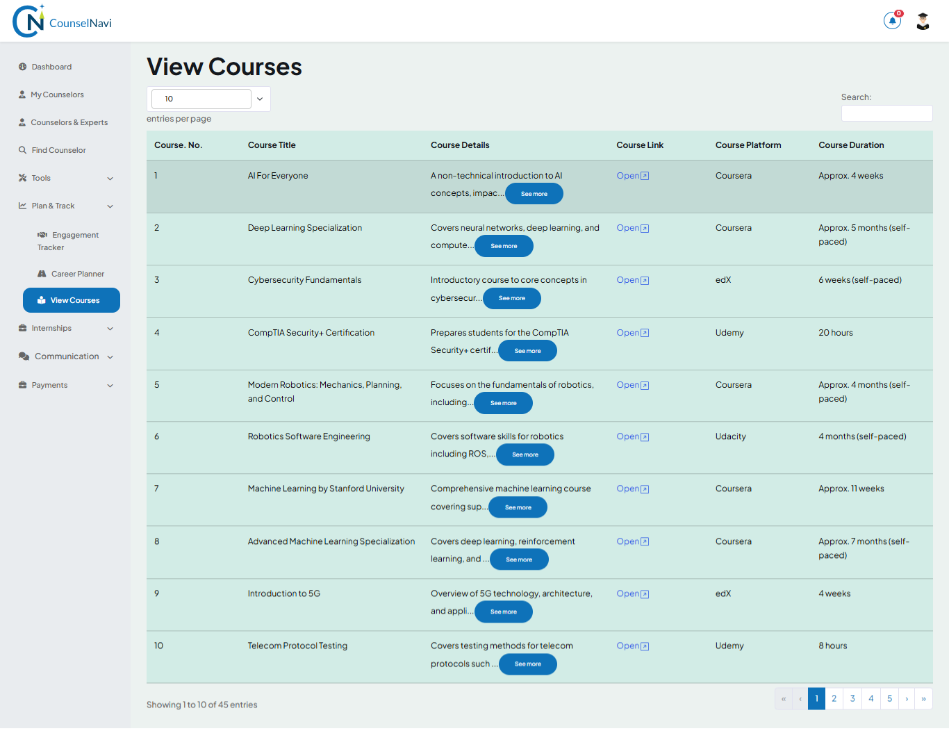 View Courses